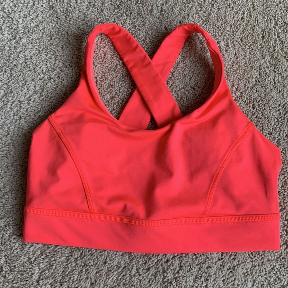 Lululemon Sports Bra coral size 6